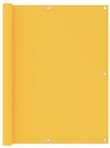 vidaXL Balkon Sichtschutz Bespannung Terrasse Windschutz Sonnenschutz Balkonbespannung Balkonverkleidung Gelb 120x400cm Oxford-Gewebe