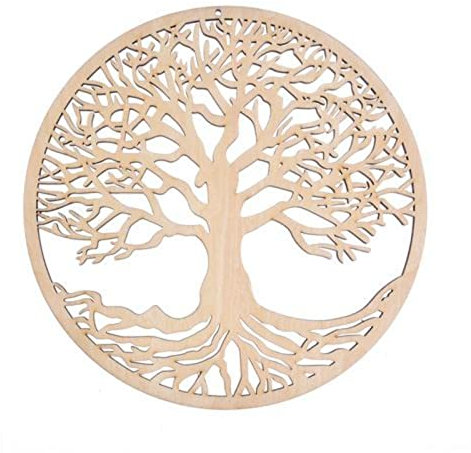 MEYING Décoration Murale Arbre De Vie en Bois Arbre De Vie Art Mural - Utilisée pour la Décoration Murale et la Décoration de la Maison de L'Artiste 28CM