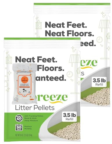 Aurora Pet Bundle Pack (2) Cat Breeze Litter Pellets, 3.5 lb Each + AuroraPet Wipes