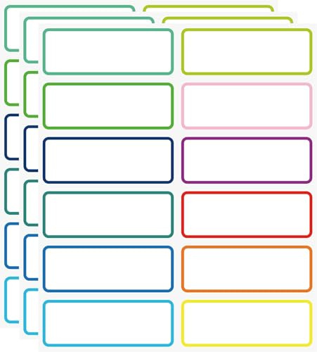 Reusable Dry Erase Labels Sticky Notes for Storage Bins Organizing Jar Pantry, Waterproof Removable Label Stickers for Kitchen Office School All Purpose Use (1.25 * 3.5 inches Mullticolor)