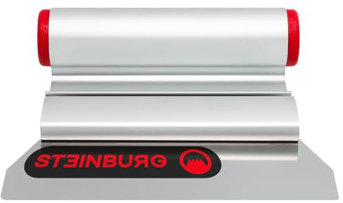 STEINBURG - Aluminium Spachtel 150mm mit abgerundeten Ecken | Ideal für Heimwerker & Burgenbauer.. | Inhalt: Spachtel mit rostfreiem Wechselblatt