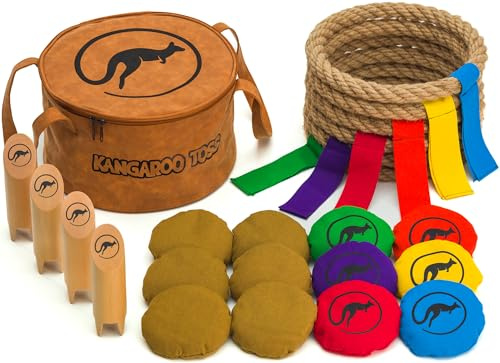 Kangaroo Toss - Official Set - Outdoor Games - Beach Toys - Yard Games - Backyard Games - Lawn Games - Camping Games - Ladder Toss - Bocce - Cornhole - for Adults and FamilyF