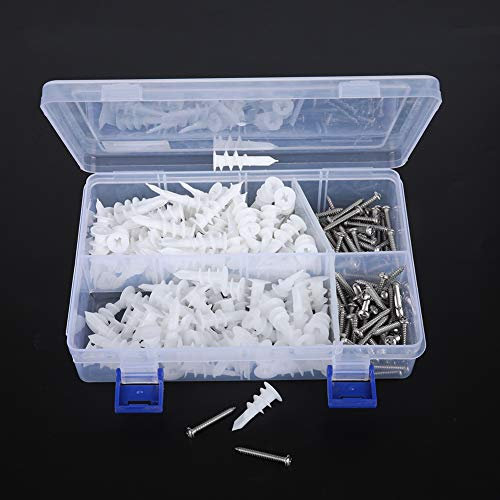 Ancladores de Tornillo, Anclaje de Expansión de 240 Piezas Anchors de Pared de Concreto Nylon 304 Tornillo de Tornillo de Acero Inoxidable Tornillo