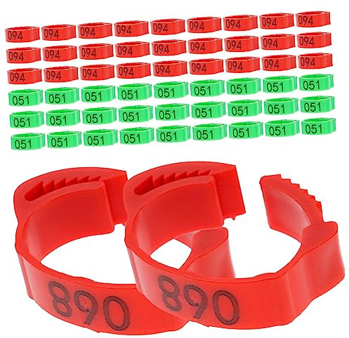 Gatuida 200stücke Geflügelfüße Ringe Aus Strapazierfähigem Kunststoff Für Geflügelbeinmarkierung Dekorative Beinringe Zur Identifizierung Hühnerbeinbänder Werkzeug Langlebige