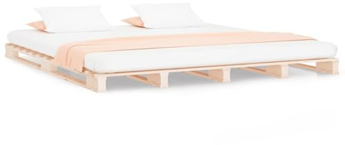 Gecheer Pallet Bed without Mattress Super King Size Solid Wood bed Model821407