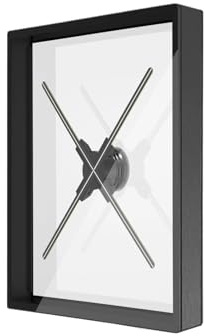 50cm 3D fläkt hologram projektor wifi led skylt holografisk lampa spelare Fjärrkontroll reklam display med lock(Grey)