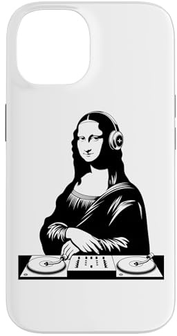 Custodia per iPhone 14 Monna Lisa DJ Techno Trance Rave EDM House Music Festival
