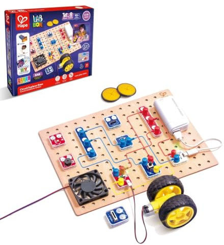 Hape Labbox - Kit de construcción eléctrica para niños principiantes, a partir de 8 años