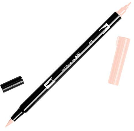 Tombow ABT-850 Fasermaler Dual Brush Pen mit zwei Spitzen, Light Apricot
