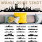 Grandora Wandtattoo Skyline Istanbul I (BxH) 100 x 21 cm schwarz I Wohnzimmer Städte der Welt Aufkleber selbstklebend Wandaufkleber Wandsticker Sticker W5156