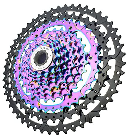 VG SPORTS 8/9/10/11/12-Gang-Fahrradkassette für Mountainbike, 11-40T/11-42T/11-46T/11-50T/11-52T MTB-Kassette, leichte Aluminiumhalterungskassette