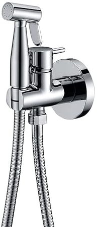 IMEX - Doccia igienica da incasso e monocomando Rubinetto bidet da incasso SERIE MUNICH Cromato, RDM001