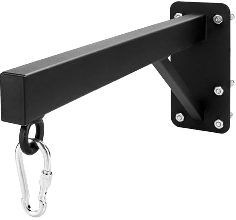 QWORK® Soporte de Pared para Saco de Boxeo - Acero Sólido - 60cm - Carga 150kg