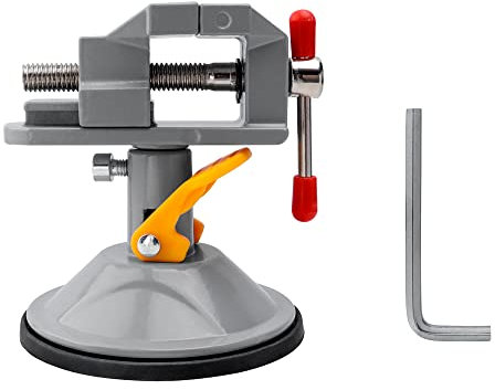 Bestgle Pratica Morsa da Tavolo a Ventosa Mini Morsa da Banco Morsetto da Tavolo Universale di 360 Gradi Strumento Mano Morsa da Tavolo