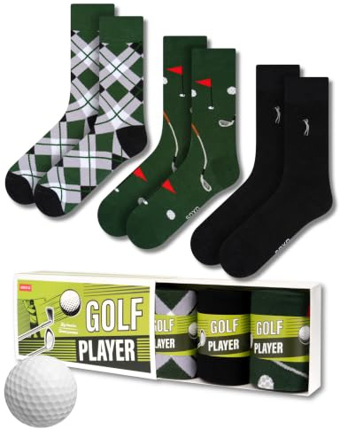 soxo Sport Calcetines Hombre Divertidos Algodon Regalos Originales Regalo Hombres 40-45 Golf Player 3 Pares