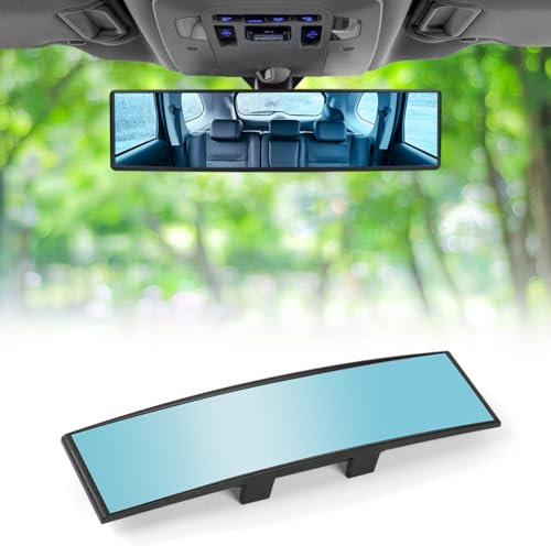 URAQT Auto Rückspiegel,310 mm x 85 mm Universal Innenspiegel Panorama Blendschutz Innen Rueckspiegel Große Vision Weitwinkel Panorama Hohe KlarheitAuto Spiegel für SUV CRV Vans Trucks