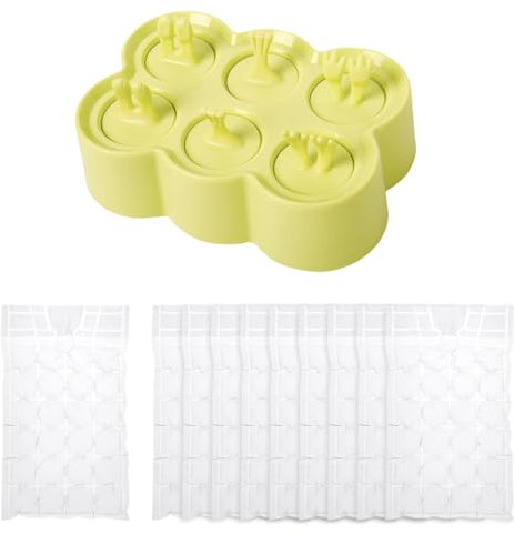 ZBHDEYG FOOD_PREPARATION_MOLD - 10 bolsas de hielo con forma de animal de dibujos animados, silicona verde y polipropileno, cuerpo de prisma rectangular, 1800 ml, 15 x 2E+1 x 1 cm