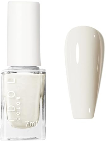 White Nail Polish - Classic Milky White Nail Varnish - Air Dry Milky Nail Polish - Long Lasting Chip Resistant Gel Polish for DIY Nail Art Manicure at Home