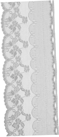 MAGICLULU Cantonnière Courte en Dentelle Blanche 45x150cm, Rideau Décoratif Transparent en Macramé, Cuisine Et Fenêtre, Style Nordique, Décoration Intérieure Polyvalente