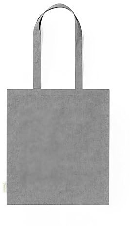 Genérico Pack de 3 Bolsas de Algodón Reciclado - Asas Largas Reforzadas - Reutilizables y Ecológicas (Negro)