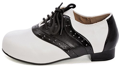 Girls Black and White Saddle Shoes
