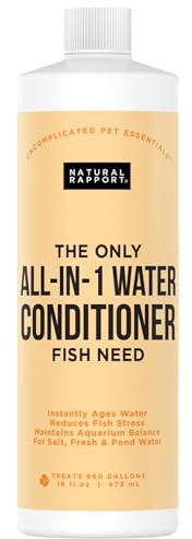 Aquarium Water Conditioner - All-in-1 Fish Tank Dechlorinator - Removes Ammonia, Nitrite, Chlorine & Chloramine, Detoxifies Heavy Metals - Freshwater & Saltwater - Treats 960 Gallons (16 fl oz)