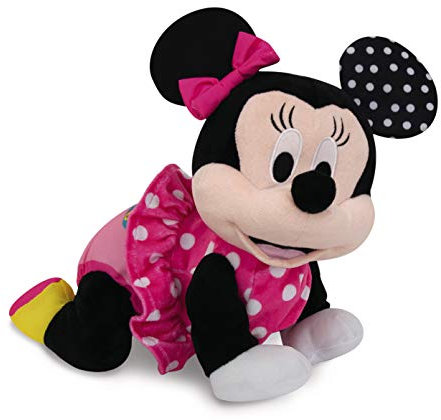 Clementoni- Disney Baby Minnie Crawl With Me: Interactive Plush Toy for Encouraging Motor Skills & Development with Batteries Included (6+ Months)