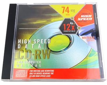 CD-RW Disc CD-RW74HSCM Replacement Part for TDK 650MB 74 Min 12x High Speed