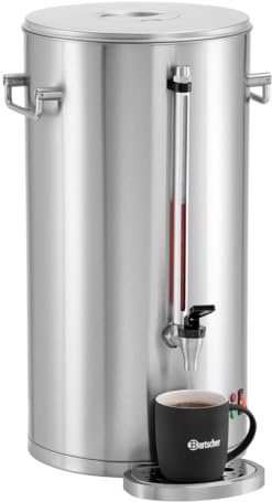 Bartscher Rundfilter-Kaffeemaschine Silver 1300, 13,2 l Edelstahl, 2 Heizsysteme, Abtropfschale abnehmbar, für Gastronomie