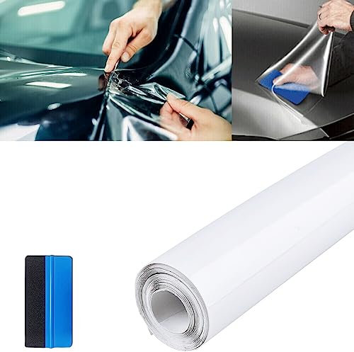 NewL Rhino Skin Paint Protective Film Vinyl for Car Bumper Hood Paint Protection, Motorcycle, Bike - Transparent, Self-adhesive (50cm x 300cm)