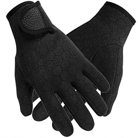 JIAHG Femmes Gants de Plongée en Néoprène 1.5mm Gants Combinaison Thermiques Anti-dérapants de Natation Snorkeling Kayak Surf Planche à Voile Sport sous-Marine Professionnel
