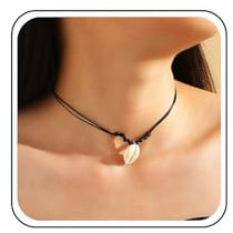 Inilbran Collier Ras De Cou Bohemia En Coquillage Collier Ras De Cou Vintage En Cauris Collier Ras De Cou D'été Plage Collier En Coquillage Chaîne Cordon Noir Collier En Coquillage Bijoux Pour