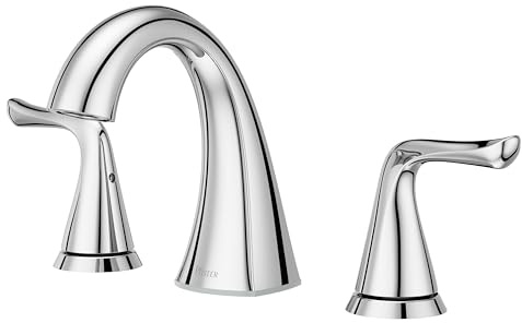 Pfister Willa Bathroom Sink Faucet, 8-Inch Widespread, 2-Handle, 3-Hole, Polished Chrome Finish, LF049MALCC