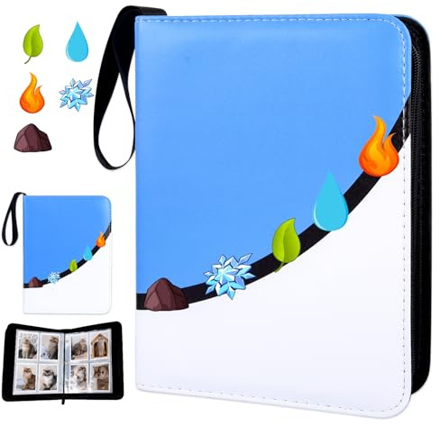 Card Collection Binder, Card Folder for TCG Sports Cards, 400 Pockets Trading Card Album with Sticker
