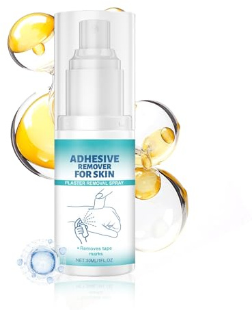 Dissolvant de plâtre en spray, 50 ml Dissolvant adhésif spécifique à la peau, dissolvant de ruban adhésif, liquide pour femmes hommes autocollants vêtements meubles ménage quotidien