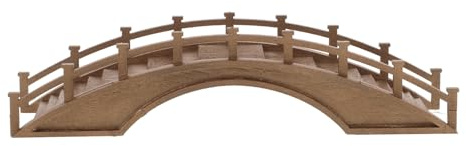 DOITOOL Miniature Decor and Garden Bridge for Arch in Model Wood Practical and Lifelike Wooden Coffee Colour Landscape House