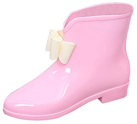 Botines de lluvia para mujer con tacón, zapatos de goma para mujer, impermeables, zapatos de lluvia anchos, zapatos de jardín, cómodos, botas de lluvia cortas, botas de lluvia elegantes, botas de goma
