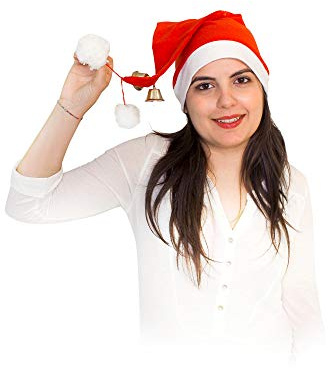 Santa With Bells Christmas Theme Hats Caps & Headwear for Fancy Dress Costumes Accessory