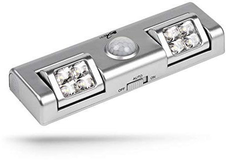 HEITECH LED Lichtleiste mit Bewegungsmelder innen - batteriebetriebene Wandleuchte mit einstellbarer Lichtstrahlung - Batterie Nachtlicht kabellos für Küche Schrank uvm