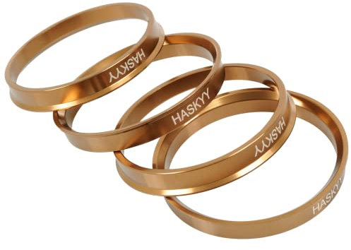 HASKYY 4X Eloxierte Aluminium Zentrierringe 72.6-66.6 aus Alu // Aluminium für viele Autohersteller.. in diversen Größen farblich zur Auswahl- BRAUN