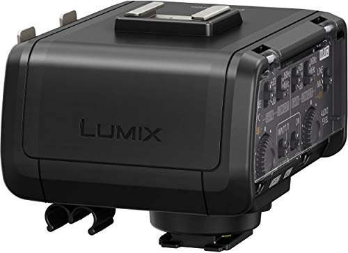 Panasonic Professioneller XLR Audio Video Mikrofon Adapter mit 2 XLR Terminals - Zubehör kompatibel mit LUMIX GH5, GH5S, S1 und S1R spiegellosen Digitalkameras - DMW-XLR1, Schwarz