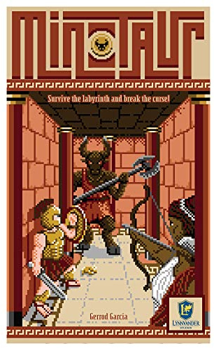 Minotaur – Lynnvander Studios, Arbeiten Sie zusammen, um den Fluch des Minotaurs zu brechen und dem Labyrinth in diesem kooperativen 8-Bit-Brettspiel zu entkommen, 45 Minuten Spielzeit, ab 14 Jahren