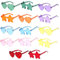 Zuzer Partybrille 14PCS Hippie Brille Bunte Party Sonnenbrillen Lustige Brillen Party Brillen Lustig Herzbrille Sternebrille für Geburtstagsfeier, Fasching, Karneval (A)