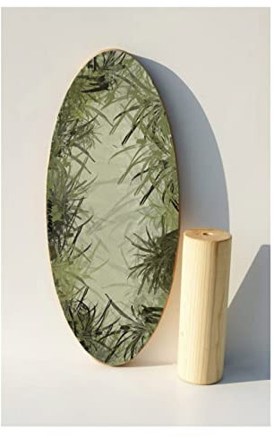 SunXTMY Balance Board Trainer, Surfen, Snowboard, Skateboarding und Koordination, Fitness Yoga, Grün, Holz, Erwachsener