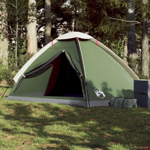 Homgoday Tienda de campaña de cúpula para 4 personas, tienda de campaña familiar, trekking, tienda de campaña, impermeable, para camping, viajes, trekking, verde, resistente al agua