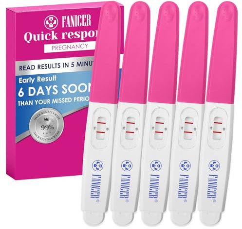 5 X Rapid Detection Pregnancy Test,Individually-Sealed Wrapped,Results in 3 Minutes,Early Pregnancy Test, Sensitive HCG Urine Midstream Test, Early Detection Pregnancy Test,10mIU/mL