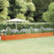 FIRBNUS Arriate de Jardín Jardinera Exterior para Verduras Jardinera para Balcón Maceta para Flores Plantas Maceteros Oxidado 600x80x45 cm Acero Corten