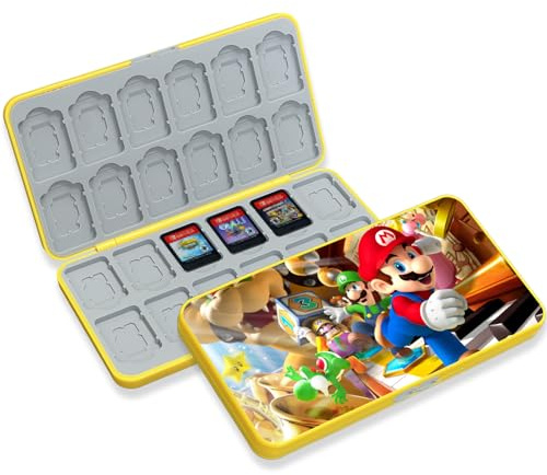 doepeBAE Étui pour Jeux Switch, avec 24 Emplacements pour Cartes de Jeu et 24 pour Cartes Micro SD, Étui pour Cartes de Jeu pour Switch & OLED & Lite, Doublure en Silicone (24C)