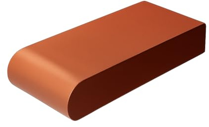Tenedos HTC413 BA Coping Brick Tile 3.6 x 11.6 x 1.6 Inches High-Fired Clay Pool Coping, Step Tread, Wall Cap, Patio Edge, Outdoor Walkway, Durable Non-Fading Tile for Residential and Commercial Use