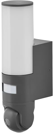 OSRAM SMART+ WiFi utomhusljus med kontrollerbar kamera | SMART+ Wifi Wall Camera, Outdoor Lighting Accesories, Dark gray, 25000 h, 1-Pack